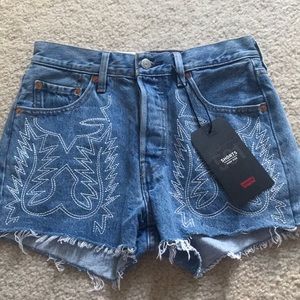 Levis Shorts High Rise Womens